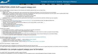 
                            6. Un compte d'accès à support.netapp - La Fourmi Informatique