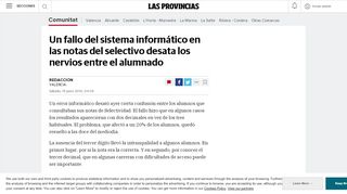 
                            7. Un fallo del sistema informático en las notas del selectivo desata los ...