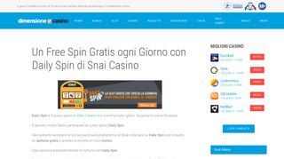 
                            11. Un Free Spin Gratis ogni Giorno con Daily Spin di Snai Casino