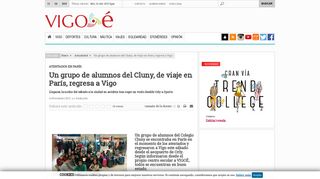 
                            4. Un grupo de alumnos del Cluny, de viaje en París, regresa a Vigo ...