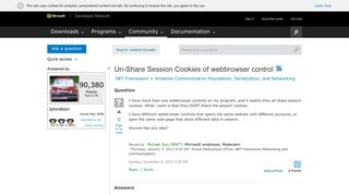 
                            1. Un-Share Session Cookies of webbrowser control - MSDN - Microsoft