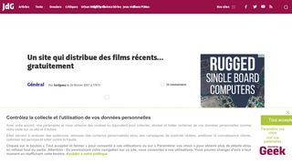 
                            9. Un site qui distribue des films récents...gratuitement | Journal du Geek