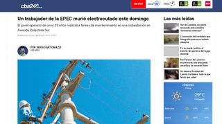 
                            6. Un trabajador de la EPEC murió electrocutado este domingo - Cba24n