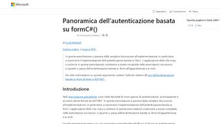 
                            7. Una panoramica dell'autenticazione basata su form (c#) | Microsoft Docs