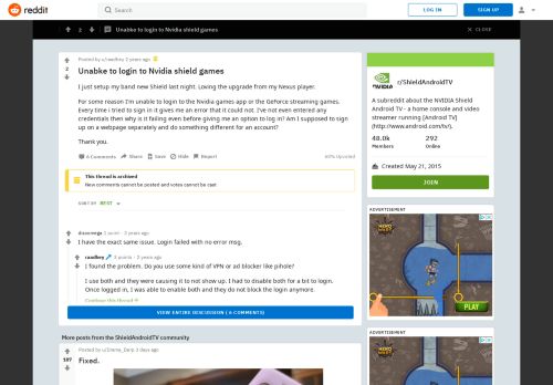 
                            4. Unabke to login to Nvidia shield games : ShieldAndroidTV - Reddit