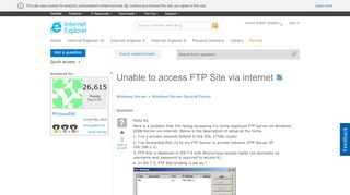 
                            6. Unable to access FTP Site via internet - Microsoft