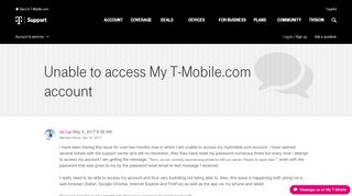 
                            9. Unable to access My T-Mobile.com account | T-Mobile Support