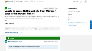 
                            6. Unable to access Netflix website from Microsoft Edge as the ...