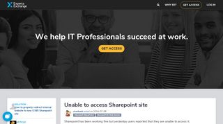 
                            6. Unable to access Sharepoint site - Experts Exchange