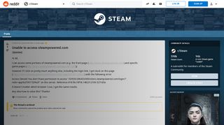 
                            6. Unable to access steampowered.com : Steam - Reddit