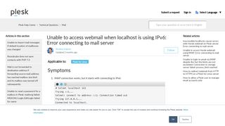 
                            6. Unable to access webmail: Error connecting to mail server – Plesk ...