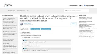 
                            11. Unable to access webmail for all domains on a Plesk for Linux server ...