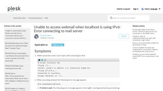 
                            13. Unable to access webmail when localhost is using IPv6: Error ...