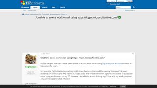 
                            6. Unable to access work email using https://login.microsoftonline ...