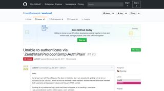 
                            7. Unable to authenticate via `Zend\Mail\Protocol\Smtp\Auth\Plain` - GitHub