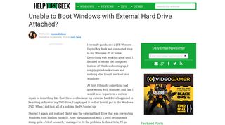 
                            5. Unable to Boot Windows with External Hard Drive Attached?