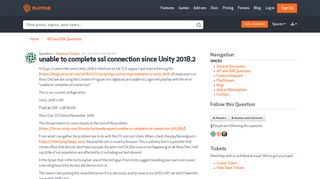 
                            9. unable to complete ssl connection since Unity 2018.2 - Playfab ...