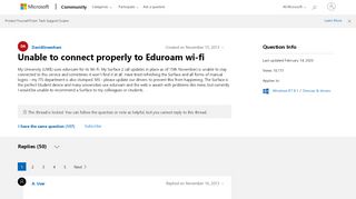 
                            9. Unable to connect properly to Eduroam wi-fi - Microsoft Community