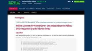 
                            8. Unable to Connect to Any Minecraft Server - java.net.SocketException ...