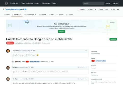 
                            13. Unable to connect to Google drive on mobile · Issue #2187 ... - GitHub