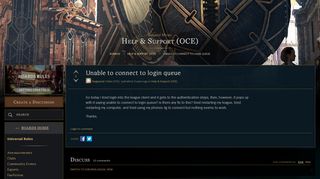 
                            2. Unable to connect to login queue - OCE Boards - League of Legends