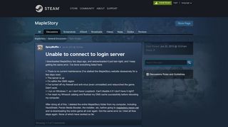 
                            10. Unable to connect to login server :: MapleStory General ...