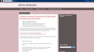 
                            4. Unable to connect to Second Life. DNS could not resolve the host name.