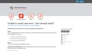 
                            13. Unable to create user error: 