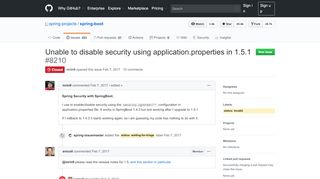 
                            5. Unable to disable security using application.properties in 1.5.1 · Issue ...