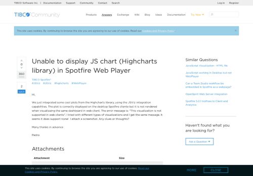 
                            11. Unable to display JS chart (Highcharts library) in Spotfire Web ...