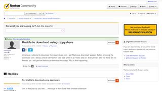 
                            7. Unable to download using zippyshare | Norton Community