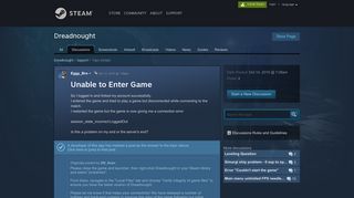 
                            6. Unable to Enter Game :: Dreadnought Support - Steam Community