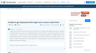 
                            9. Unable to get id/password for login into ca exam online form ...