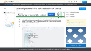 
                            1. Unable to get user location from Facebook SDK Android - Stack Overflow