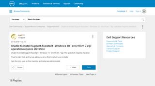 
                            6. Unable to install Support Assistant - Windows 10 - error from 7-zip - Dell