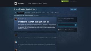 
                            6. Unable to launch the game at all :: Tree of Savior ... - Steam Community