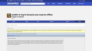 
                            11. unable to log in because you may be offline - League of ...