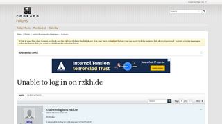 
                            4. Unable to log in on rzkh.de - Code400 -The Support Alternative ...