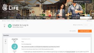 
                            6. Unable to Log In - Technical - SecondLife Community