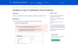 
                            2. Unable to Log in to Atlassian Cloud Instance - Atlassian ...