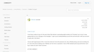 
                            2. Unable To Log In - Weebly Community