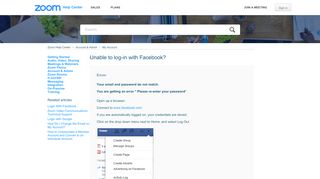 
                            5. Unable to log-in with Facebook? – Zoom Help Center - ...