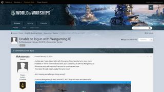 
                            1. Unable to log-in with Wargaming ID - Newcomers' Section - World of ...