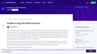 
                            7. Unable to log into AWS Console! - Course: Introduction to ...