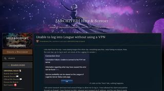 
                            10. Unable to log into League without using a VPN