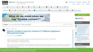 
                            2. Unable to log into vCenter 6.7 VMware Appliance... |VMware Communities