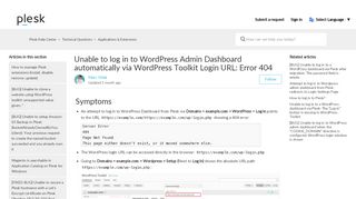 
                            10. Unable to log into WordPress Admin Dashboard automatically from ...