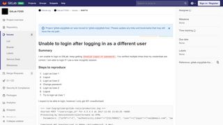 
                            5. Unable to login after logging in as a different user (#39774 ... - GitLab