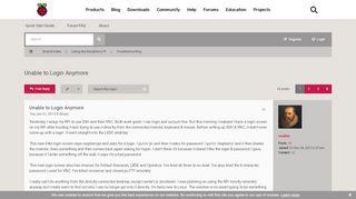 
                            1. Unable to Login Anymore - Raspberry Pi Forums
