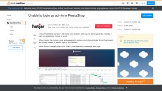 
                            5. Unable to login as admin in PrestaShop - Stack Overflow